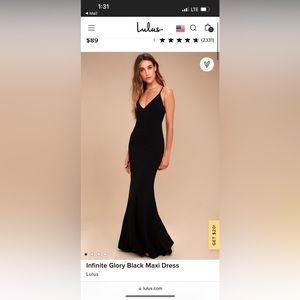 Lulus black maxi dress